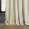 Heritage Plush Velvet Curtain Single Panel, Au Lait Creme, 50"x108"