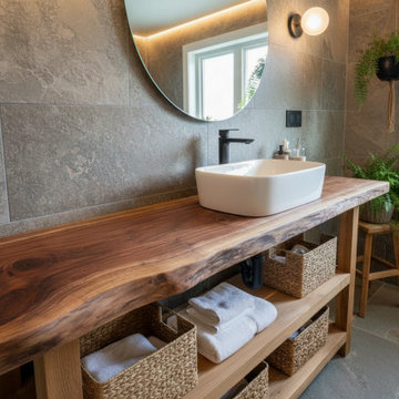 Customizable Live Edge Walnut Vanity Tops, Made-To-Order