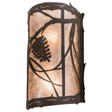 7 Wide Whispering Pines Wall Sconce