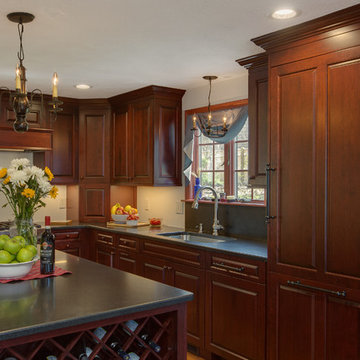 Classic Nashua Colonial Burgundy Kitchen