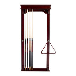 10 Cue Wall Rack with Triangle Hook - Game Table Accessories