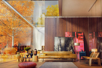 Living room - contemporary living room idea in Other