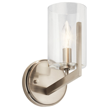 Kichler 52316 Nye 10" Tall Bathroom Sconce - Classic Pewter