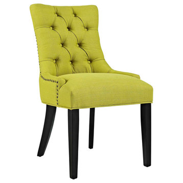 Regent Upholstered Fabric Dining Chair, Wheatgrass