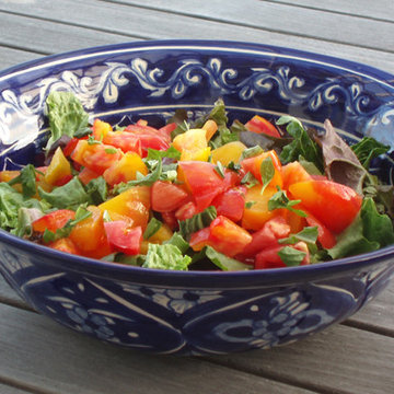 Blue and White Salad Bowl