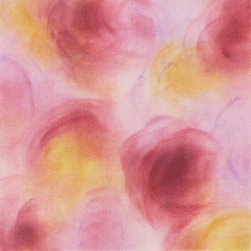 Rose Pink Purple Yellow Abstract Floral - Fine Art Prints