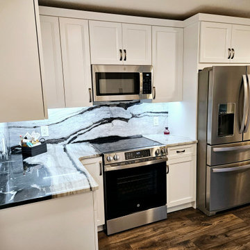 Modern Kitchen Remodel Done With New Classic White Cabinets