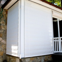 Outdoor shades protect screen porch. - Outdoor Products