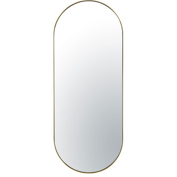 Capsule Wall Mirror, Gold