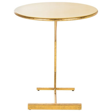 Hadia Round C Table YelloWith Gold