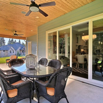 Covered Outdoor Living Area - The Aerius - Two Story Modern American Craftsman