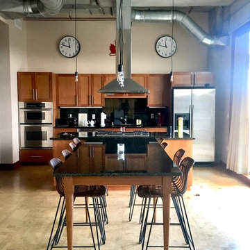 Hobbs Taylor Loft Cherry and Granite Table and Build-In