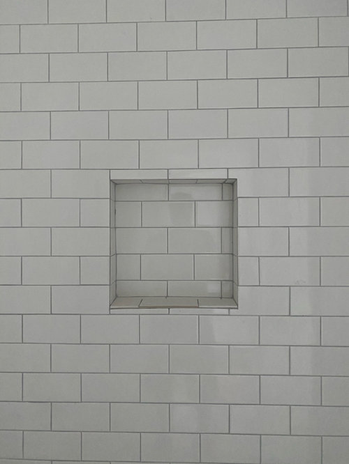 Bathroom Shower Niche Tile Disaster, How To Tile A Shower Niche With Pencil Trim