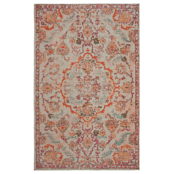 Safavieh Classic Vintage Collection CLV102 Rug, Red/Beige, 4' X 6'