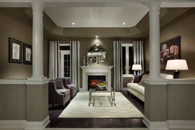 Living room - contemporary living room idea in Toronto