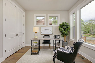 Home office - contemporary home office idea in Portland