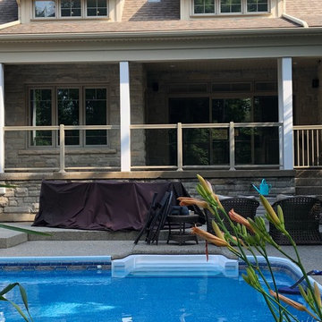 Aluminum and Glass Porch Railings - 130