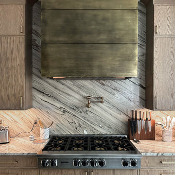 Brass Range Hood - Vintage Patina