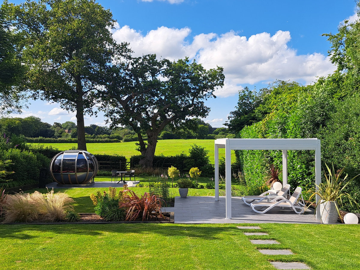 Grey and white garden