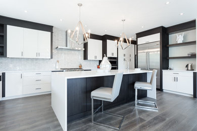 Inspiration for a modern kitchen remodel in Calgary