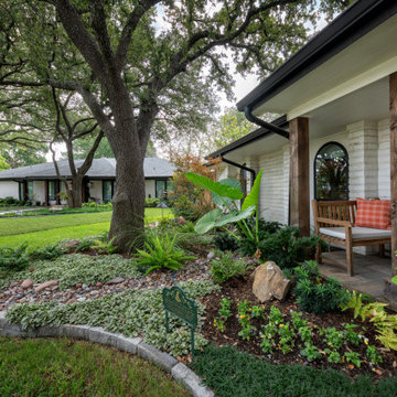 Backyard & Front Yard Remodel with Patina Metal Planters and Faux Turf