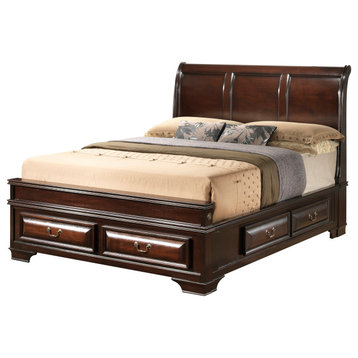 LaVita Collection D Panel Beds, Cappuccino