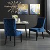 Finley Tufted Dining Chair Nailhead Trim, Set of 2, Navy Blue Velvet