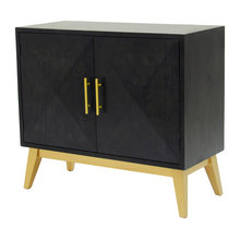 black cabinets