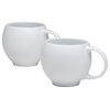 Glossy White Eva Teacups, Set of 2
