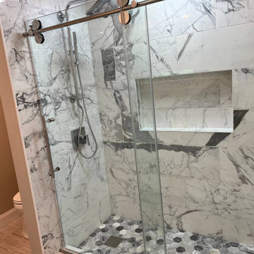 Transformative Bathroom Renovation with Walk-In Shower by Sun Shore Construction