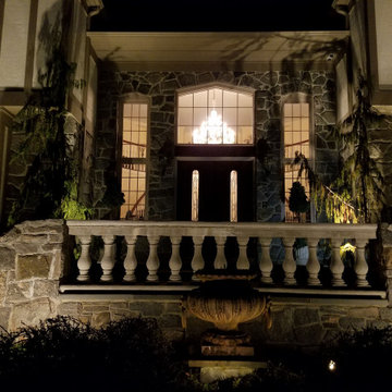 Lighting makes for a powerful statement on this gorgeous home
