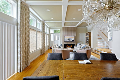 Living room photo in Boston