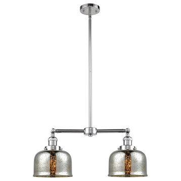 Bell 2 Light Island Light In Polished Chrome (209-Pc-G78)