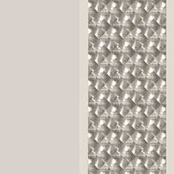 Vasili Light Grey Optical Stripe - Wallpaper