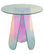 Acrylic End Table Clear Round Side Table Iridescent Accent Table