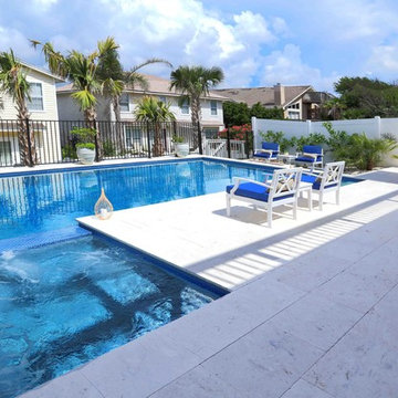 Amelia Island Coastal Contemporary Backyard