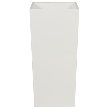 Polly Tall Indoor Planter, White