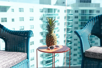 Patio - coastal patio idea in Miami