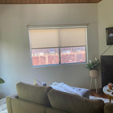 Transform Your Family Room with Master Blinds' Sheer Roller Shades!