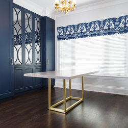 Wellesley Table with Brushed Brass Base - Dining Tables