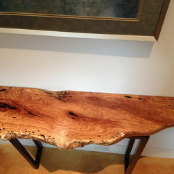 Mesquite and Steel Hall Table - Side Tables And End Tables