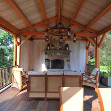 backyard fireplace