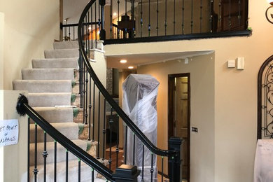 Inspiration for a transitional staircase remodel in Denver