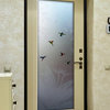 Front Door - Hummingbird Lovers - Maple - 36" x 80" - Knob on Right - Pull Open