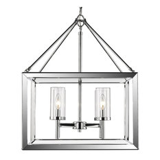 Smyth 4-Light Chandelier, Chrome With Clear Glass