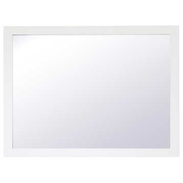 Aqua Rectangle Vanity Mirror 48 Inch In White