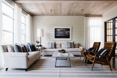 Living room - rustic living room idea in Atlanta