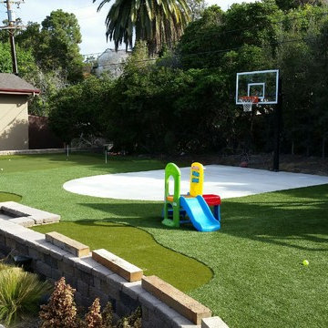 Backyard Playground and Sports Court in La Jolla