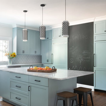 Sharon Road Project | Transitional Gray and White Kitchen