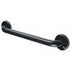 Coated Grab Bar With Safety Grip, ADA - 1 1/4" Dia, Black, 24"